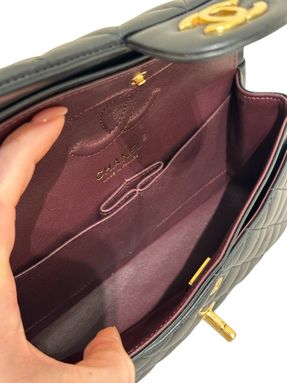 Chanel сумка Classic Flap Small 2024 із чорної шкіри #4