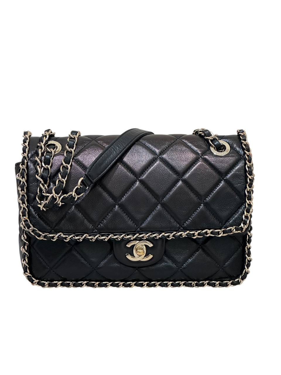 Chanel сумка Classic Flap із чорної шкіри