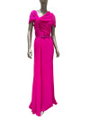 Oscar de la Renta Silk Evening Gown in Fuchsia #1