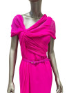 Oscar de la Renta Silk Evening Gown in Fuchsia #4