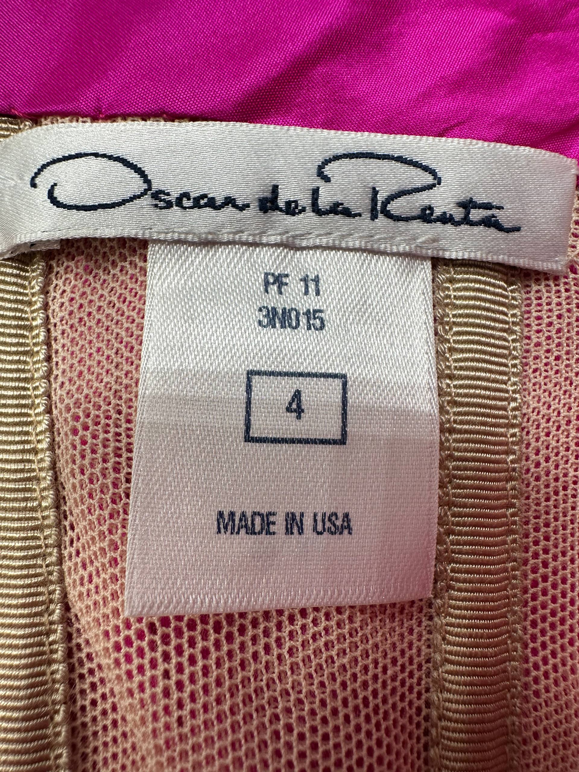 Oscar de la Renta Silk Evening Gown in Fuchsia #5