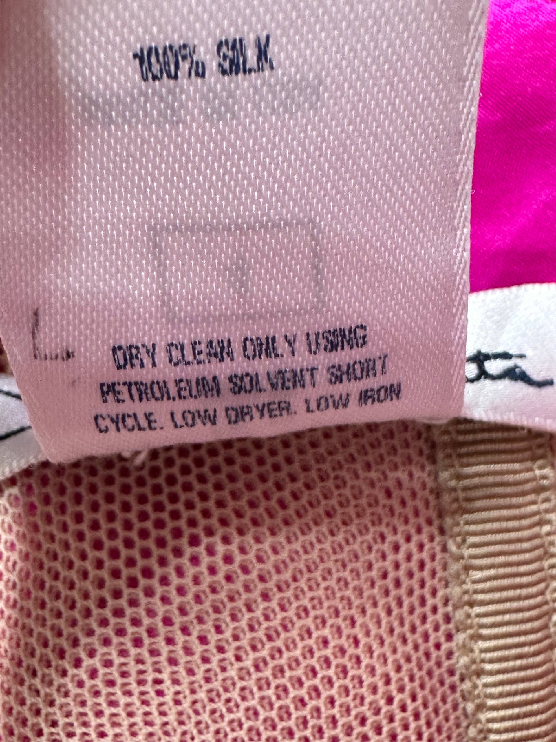 Oscar de la Renta Silk Evening Gown in Fuchsia #6