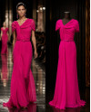 Oscar de la Renta Silk Evening Gown in Fuchsia #2