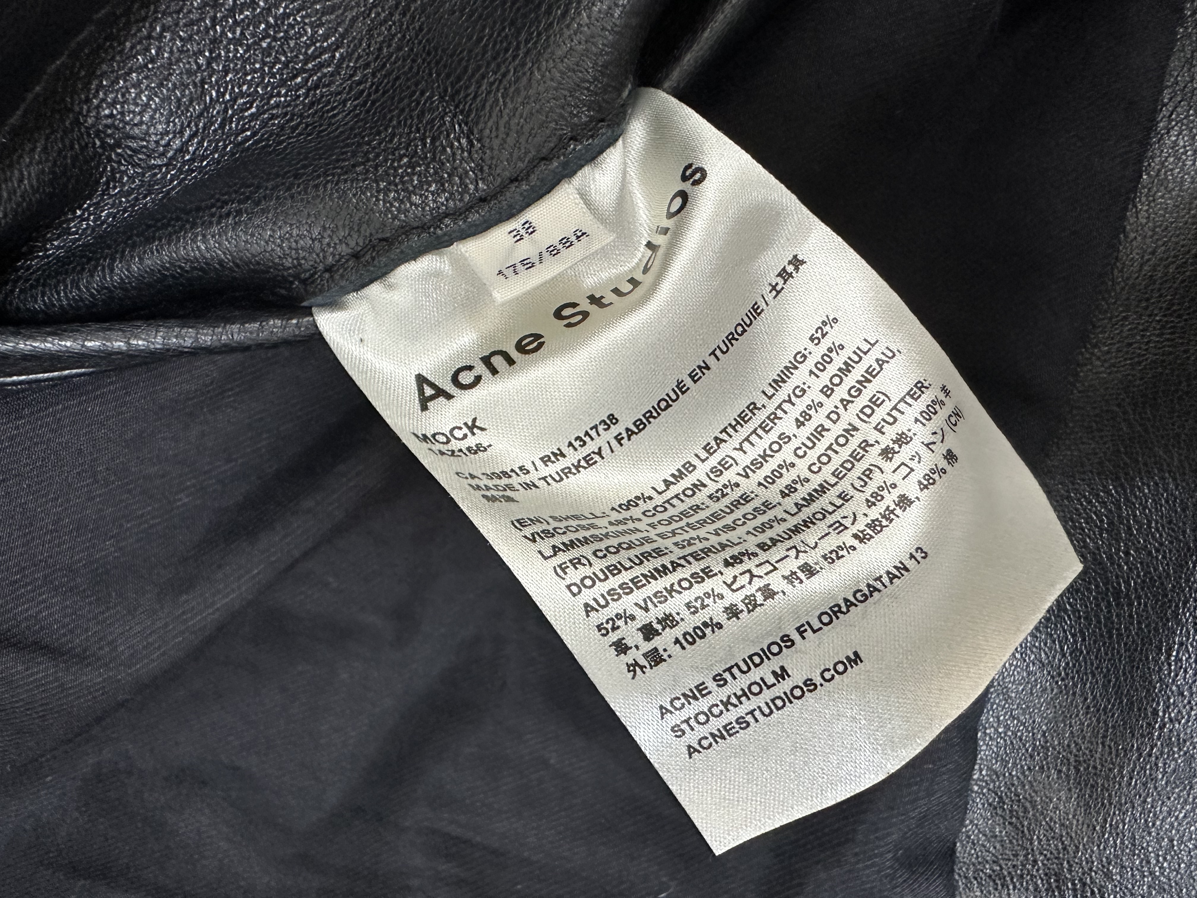 Acne Studios шкіряна куртка #7