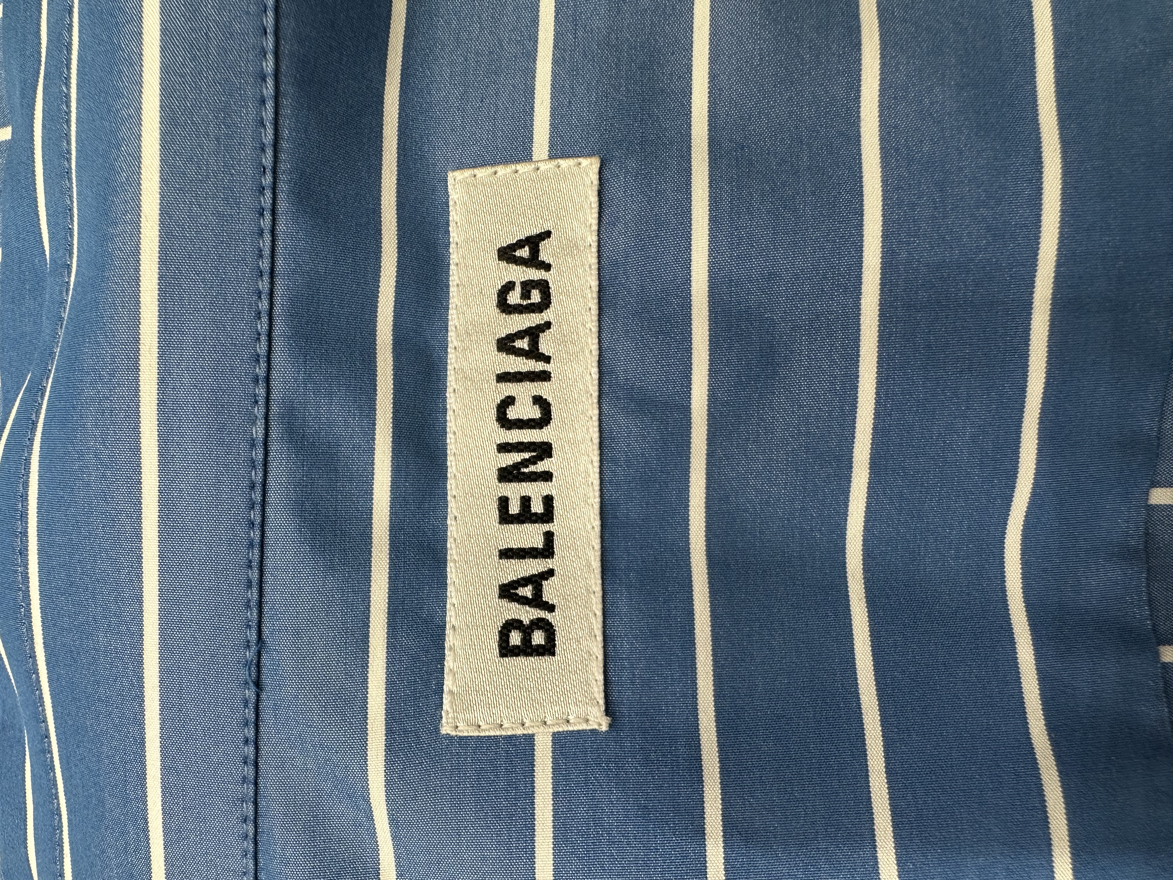 Balenciaga сорочка в смужку з логотипом #4