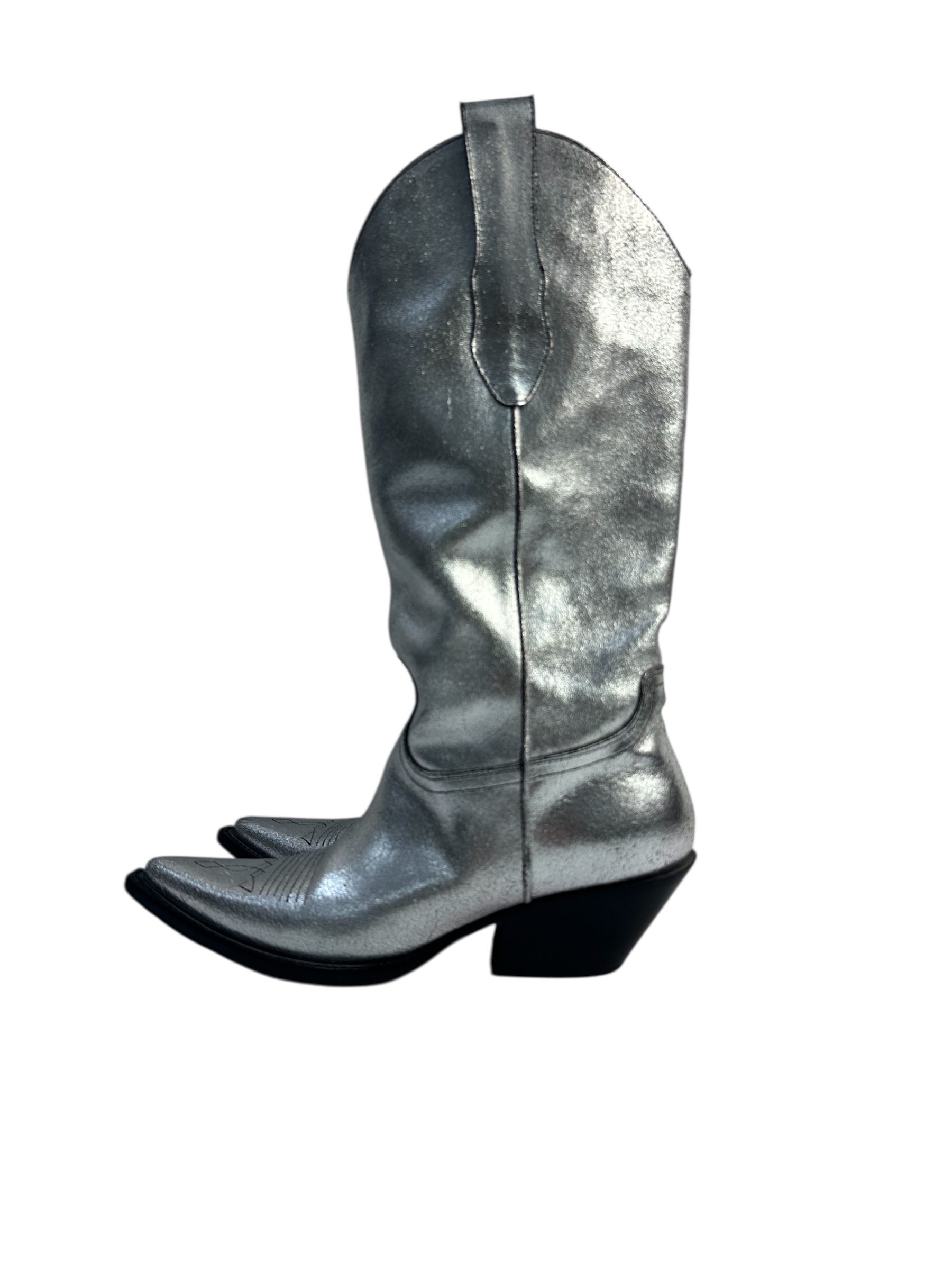Maison Margiela сріблясті ковбойські чоботи