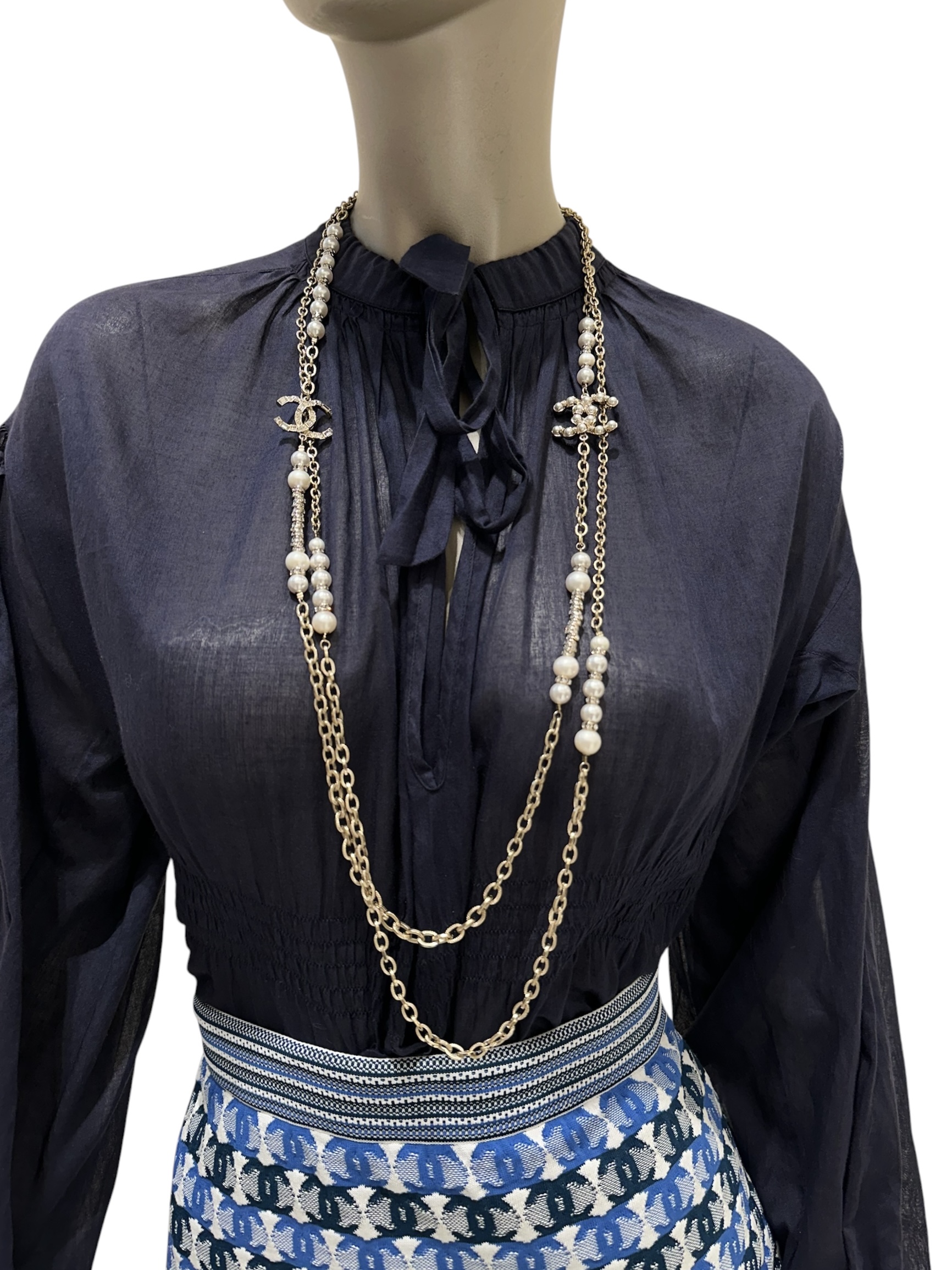 Chanel в’язана спідниця з логотипом #6