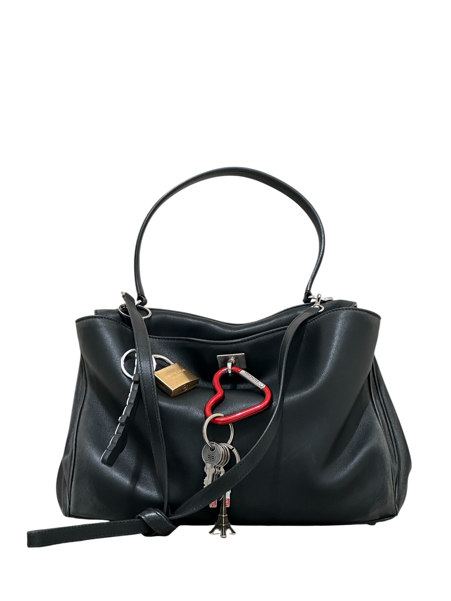 Balenciaga шкіряна сумка з декоративними підвісами