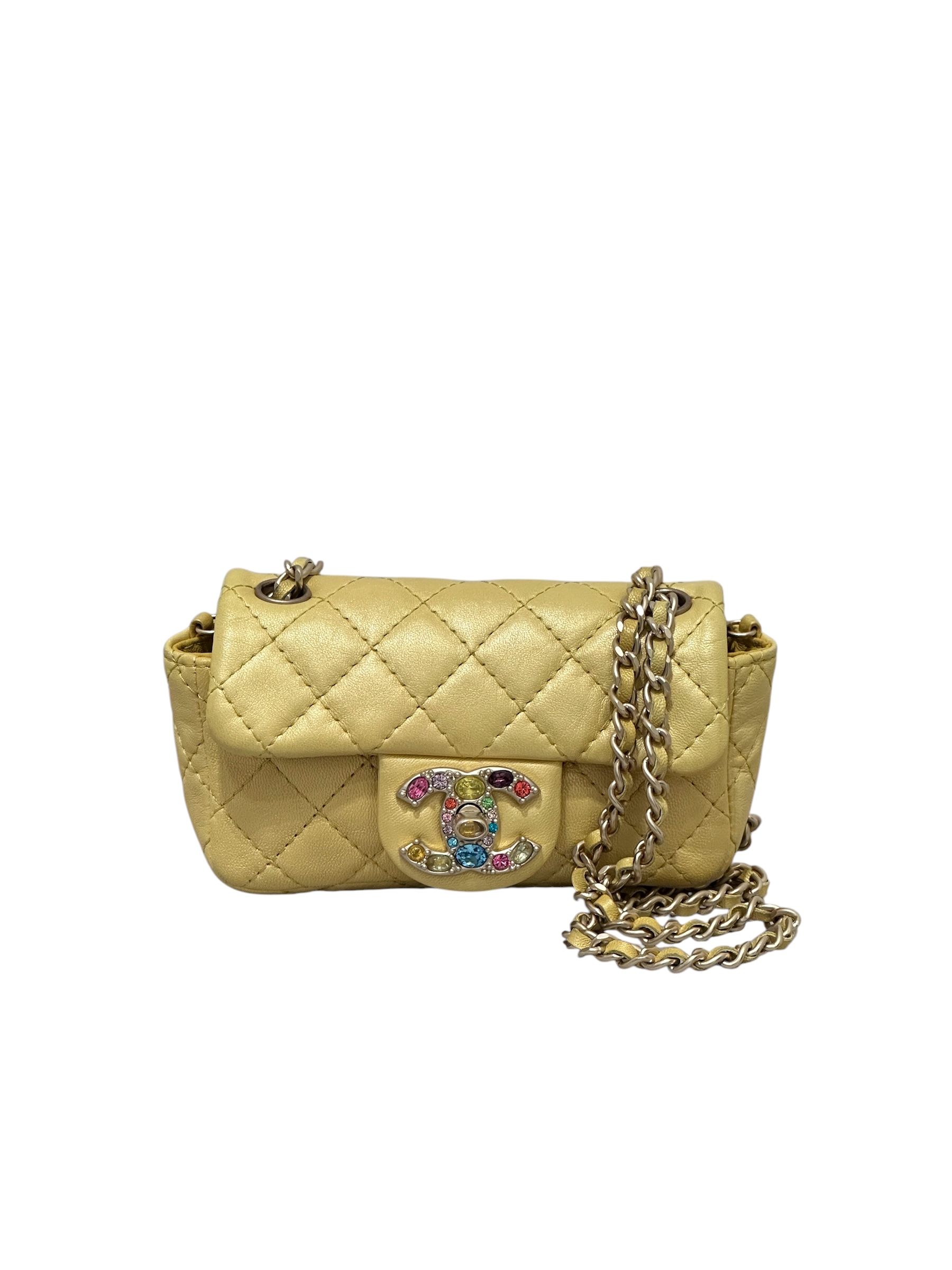 Chanel міні сумка з кольоровим cc логотипом